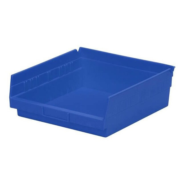 Akro-Mils® Shelf Bin, 11 5/8"L x 4"H x 11 1/8"W, Blue, 1/Each