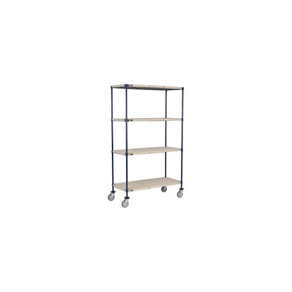 Nexel 4 Shelf Truck Nexelite 48""W x 24""D x 60""H Polyurethane Swivel Casters