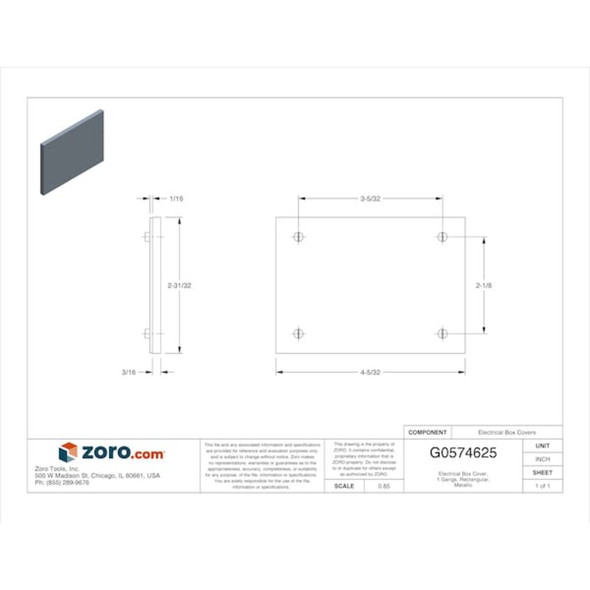 Box Cover, Floor Box Type, 1 Gang, Metallic, Blank Cover Type  S3813