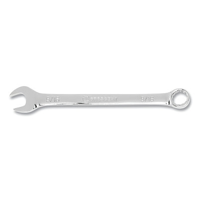 12 Point SAE/Metric Combination Wrench, 9/16 in Opening, 7.52 in OAL, Full Polish Chrome