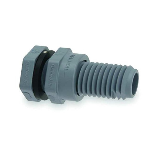 Hayward Flow Control Bulkhead Tank Fitting, 3/4", PP/FPM, FPT x FPT BFA3007TFS