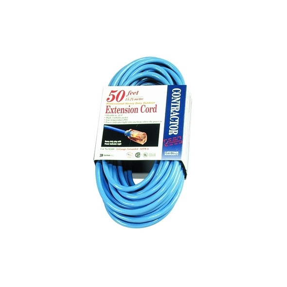 Vinyl Extension Cord, 50 ft, 1 Outlet