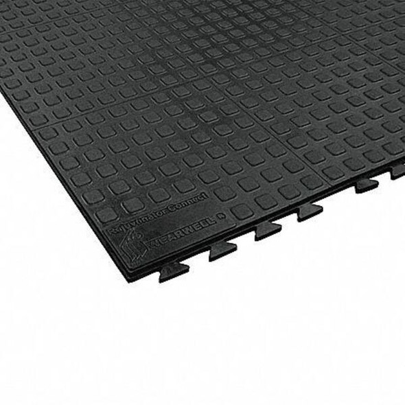 Interlocking Antifatigue Mat Tile, Polyurethane, 3 ft W x 3 ft L, 5/8 in Thick