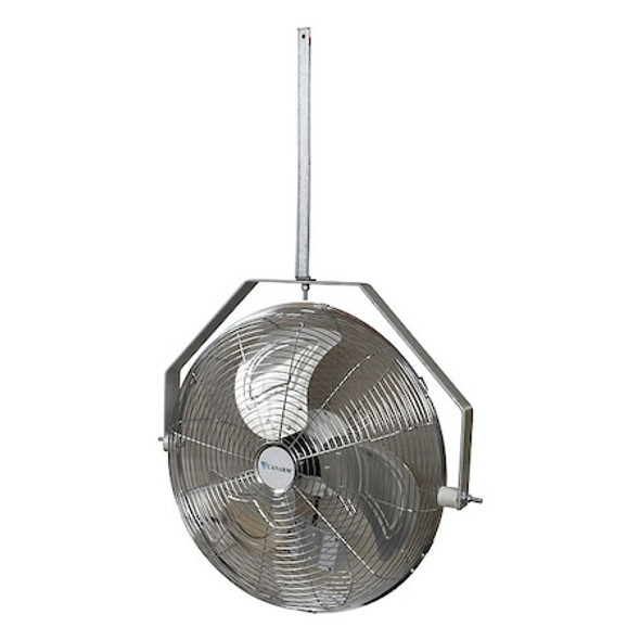 Industrial Fan, Ceiling Mount, 14 in Blade Dia, 120V, 1,620 cfm, Non-Oscillating