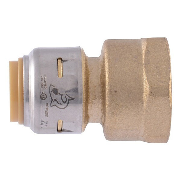 Sharkbite Max Adapter, Brass, Brass UR068