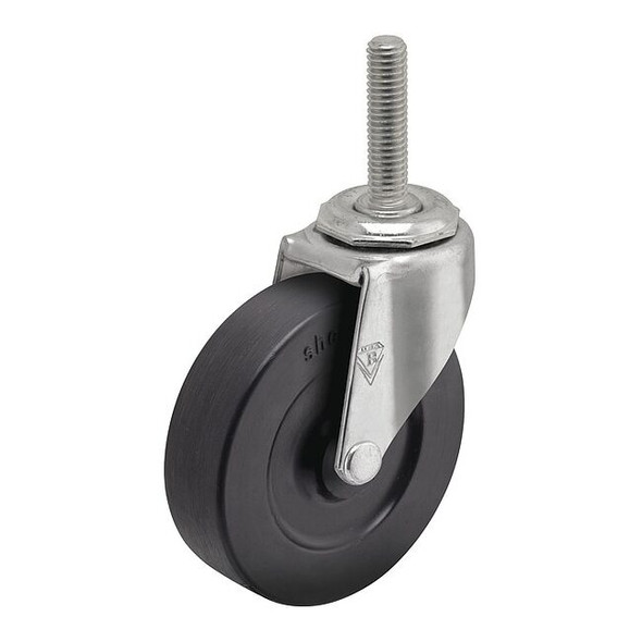 2" X 13/16" Non-Marking Rubber Soft Swivel Caster, No Brake, Loads Up To 80 lb