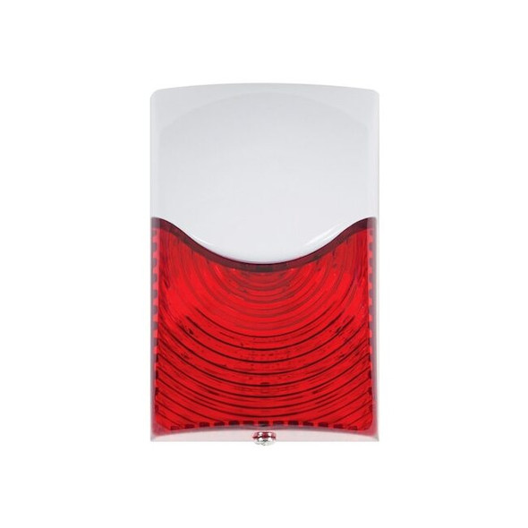 Alert Siren, Horn and Strobe, Surface/Flush Mount, Red, 12 to 24V DC, 105 dB