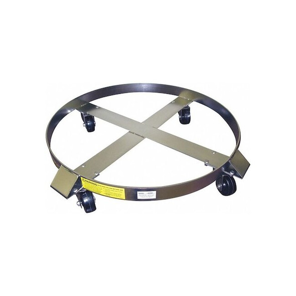Manufacturer Varies Drum Dolly, 85 gal, 31.5 in L, Silver 240199