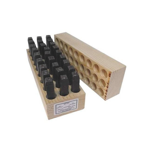 Young Bros Stamp Works Steel Stamps Set,2-1/2" Shank L,Steel, 3273 03273