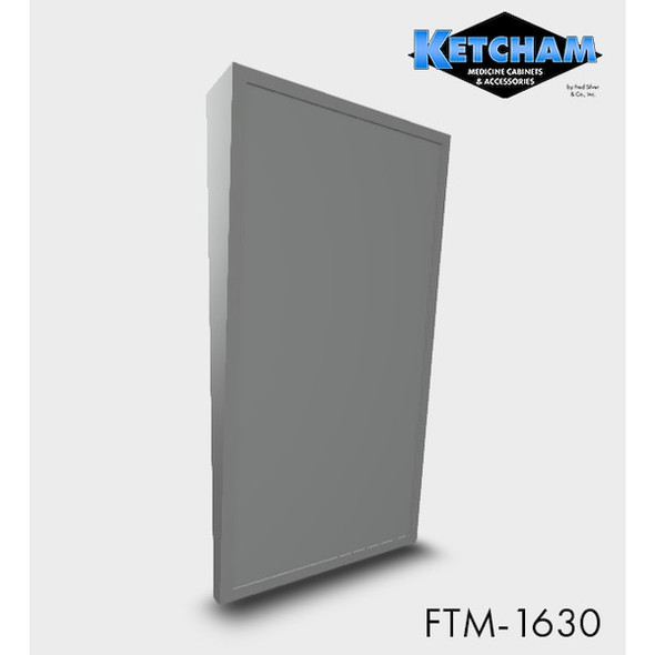 30" "H x 16" "W, Fixed Tilt, Washroom Mirror, Type 304 heavy 20 gauge satin stainless steel