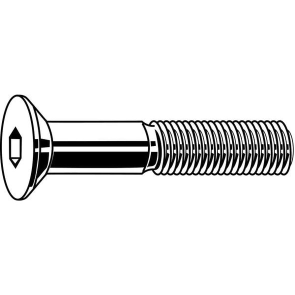 #10-32 Socket Head Cap Screw, Flat, Black Oxide Steel, 3 in Length, 100 PK