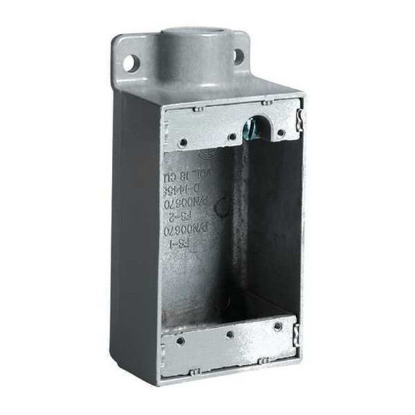 Electrical Box, 47 cu in, FD Box Type, 1 Gang, Aluminum, Rectangular Shape