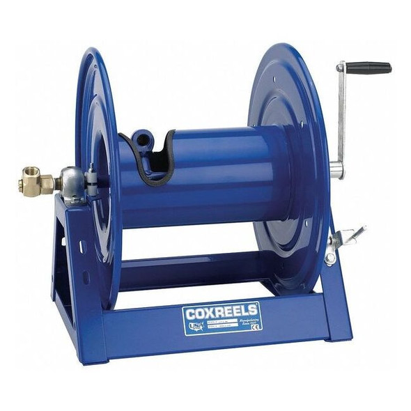 Coxreels Hand Crank Hose Reel,100 ft,1" ID,Blue 1125-6-100