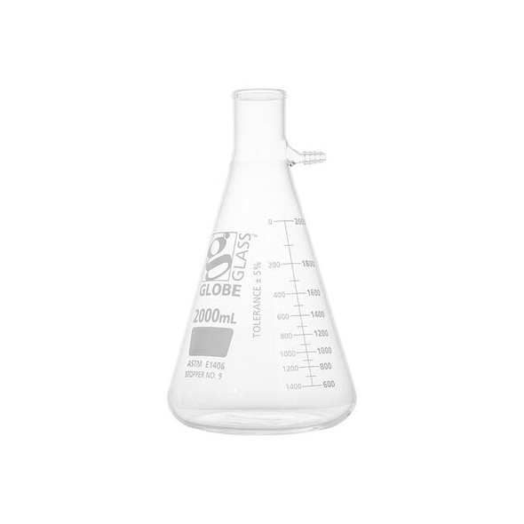 Globe Scientific Filtering Flask,2 L,288 mm H 8452000