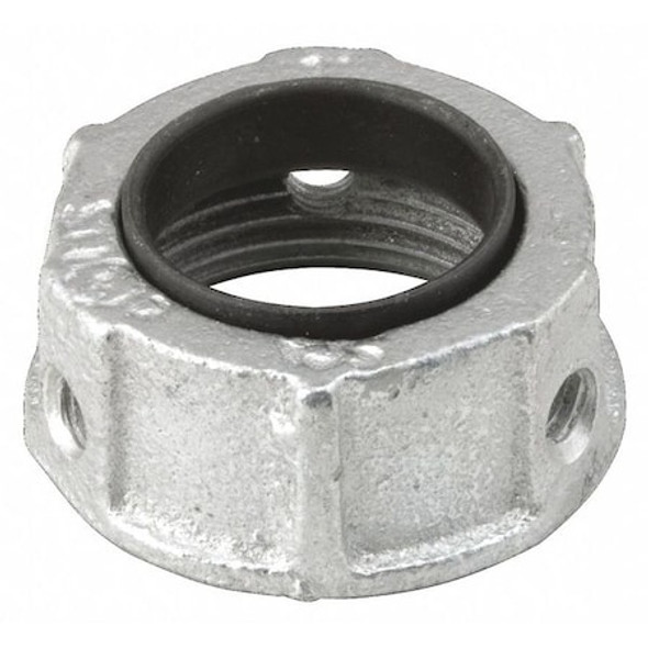Raco IMC Bushing, 1-1/4 in, Threaded, Iron, Zinc Plated, Gray 1135