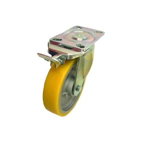 Plate Caster,Swivel,Polyurethane,9 5/8"H