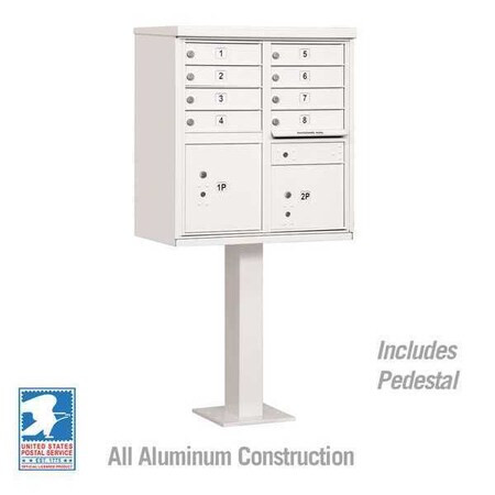 Salsbury Industries Cluster Box Unit,White,10 Doors,18 in. W 3308WHT-U