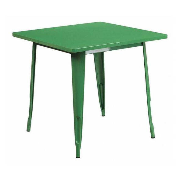 Flash Furniture Green Metal Table,31.5SQ ET-CT002-1-GN-GG