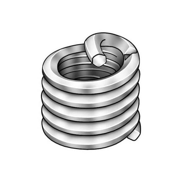Tanged Helical Insert, Free-Running, #1-14 Thrd Sz, 18-8 Stainless Steel