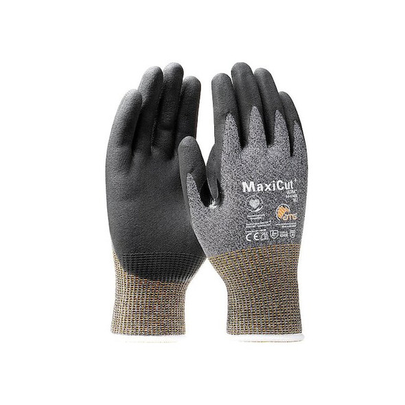 Atg Knit Gloves, Cut Level A5 ,Dipped ,Nitrile ,Smooth ,M 12 PK 44-5745E/M