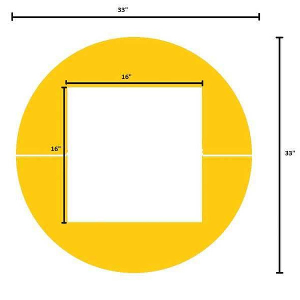 Sentry Column Protector,Yllw,16inLx16inW,LLDPE CS3342-16S