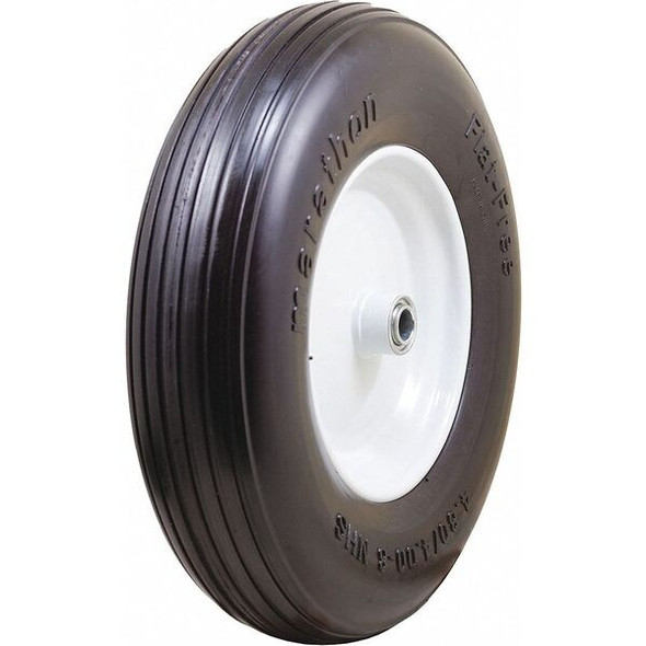 Manufacturer Varies Solid Wheel,Ribbed,15-1/4" Dia.,3-3/4" W 53CM69