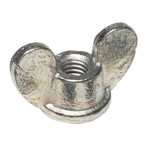 Wing Nut, 5/16"-18, Steel, Zinc Plated, 1 in Ht, 1-5/8 in Max Wing Span, 10 PK
