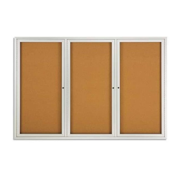 Quartet Enclosed Cork Bulletin Board 48" x 72" 2367GGS