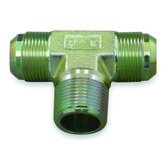 Eaton Aeroquip Adpt, MNPT-MJIC, 1/4-18, 7/16-20, Tee 2030-4-4S