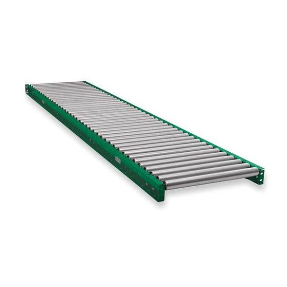 Ashland Conveyor Roller Conveyor,10 ft. L,16" BF,Steel 10F10KG03B16