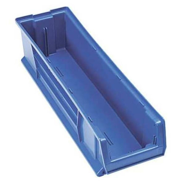 Storage Bin, Polypropylene-Polyethylene, Blue, 15 in H, 16 1-2 in W, 29 7-8 in L  QUS976BL