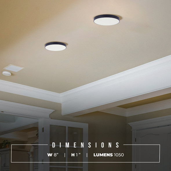 Canarm 8 In. White Edgeless LED Disc Light Fixture