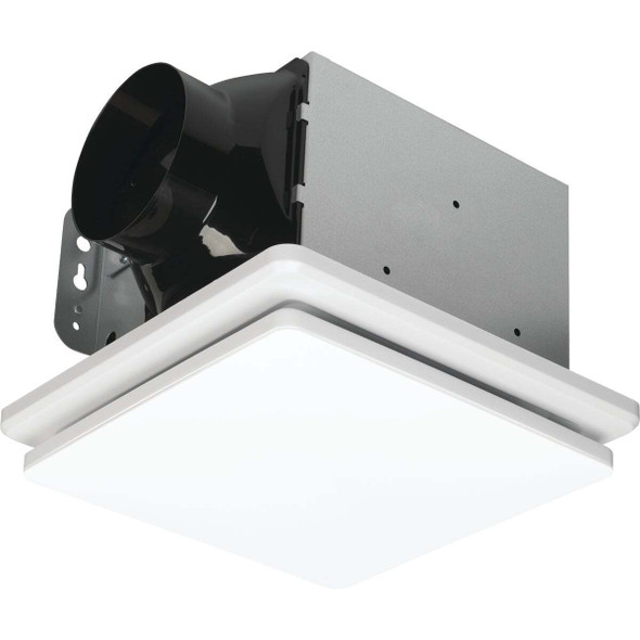 Homewerks 80 CFM 1.0 Sone Clean Cover Ventilation Fan with Dimmable LED Light