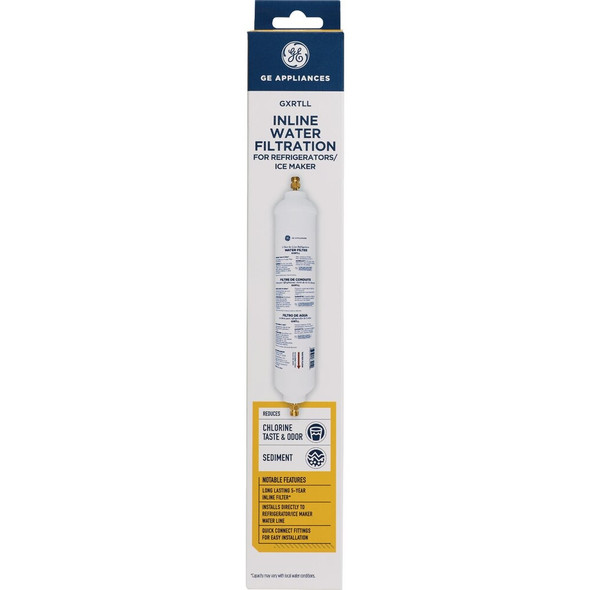 GE 5-Year In-Line Water Filtration System for Refrigerators or Icemakers GXRTLL 436107