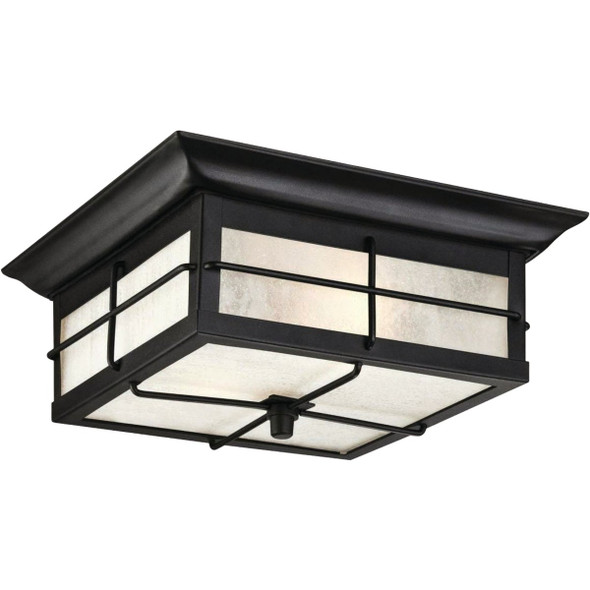 Westinghouse Orwell 2-Light Black Outdoor Flush Mount Light Fixture 62048
