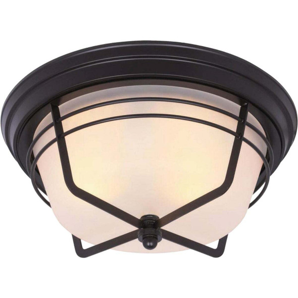 Westinghouse Bonneville 2-Light Weathered Bronze Exterior Flush Mount Fixture