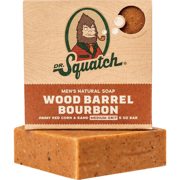 Dr. Squatch 5 Oz. Wood Barrel Bourbon Scent Bar Soap RTLBARWBB-6-6