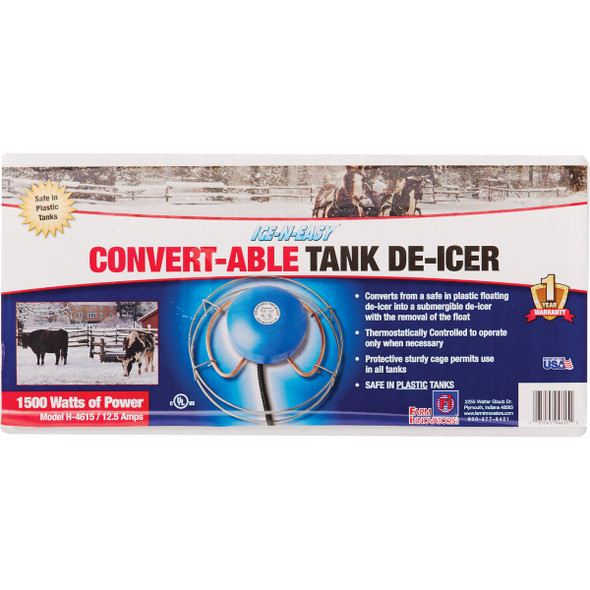 Farm Innovators Ice-N-Easy Convert-Able 1500W Floating-Sinking De-Icer H-4615 759608