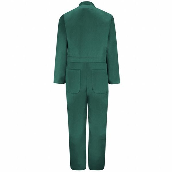 CT10 Coverall, Cotton/Polyester, 7.25 oz Fabric Weight, 30 in Inseam, Green, 48 Regular