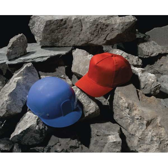 Occunomix Bump Cap, Long Brim Baseball, Polyethylene, Hook-and-Loop Suspension, Green V410-B05