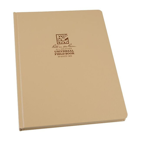 Rite in the Rain Maxi Book,80 Sheets,Tan Cover,32lb 970TF-MX