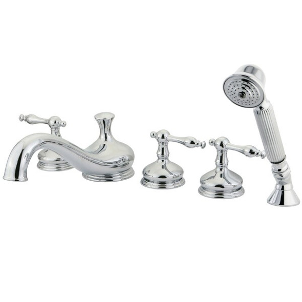 Kingston Brass Roman Tub Faucet, Polished Chrome, Deck Mount KS33315NL