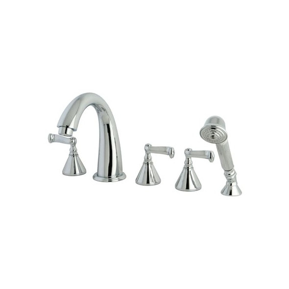 Kingston Brass Roman Tub Faucet, Polished Chrome, Deck Mount KS23615FL
