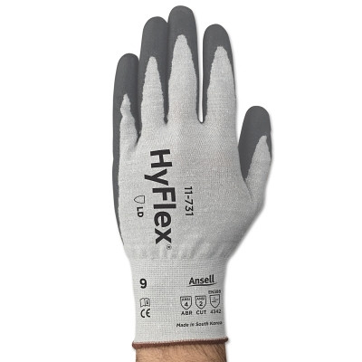 11-731 Gloves, Size 8, Gray