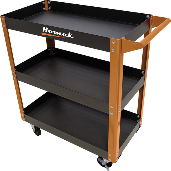 30" 3-Tier Metal Service Cart OB06030031