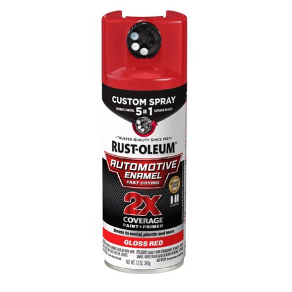 Rust-Oleum Automotive Enamel Spray,Solvent,Red 394898