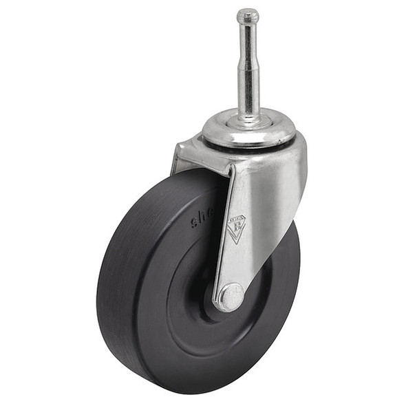 2" X 13/16" Non-Marking Rubber Soft Swivel Caster, No Brake, Loads Up To 80 lb