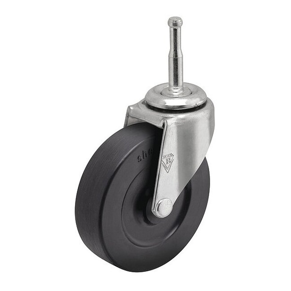2" X 13/16" Non-Marking Rubber Soft Swivel Caster, No Brake, Loads Up To 80 lb