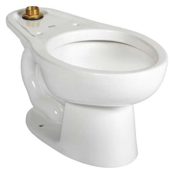 Toilet Bowl, 1.28 to 1.6 gpf, Flushometer, Floor Mount, Elongated, White