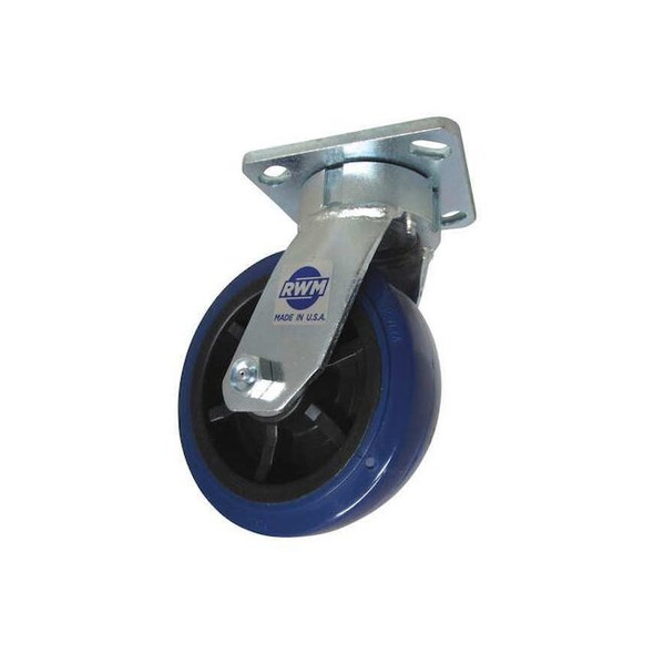 Rwm Plate Caster,Swivel,Polyurethane,7 1/2"H 65-UPR-0620-S